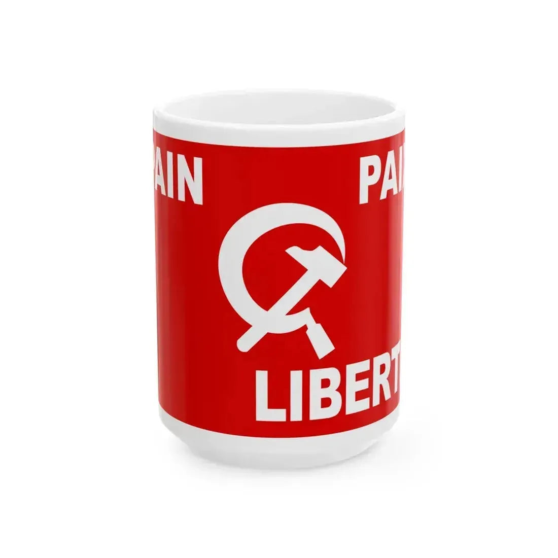 Flag of Algerian Communist Party - White Coffee Mug 15oz - Go Mug Yourself