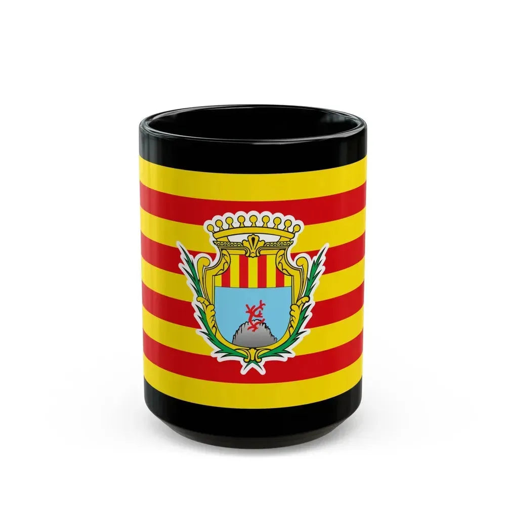 Flag of Alghero Italy - Black Coffee Mug 15oz - Go Mug Yourself