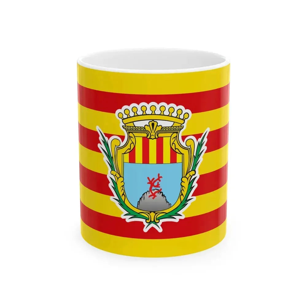Flag of Alghero Italy - White Coffee Mug 11oz - Go Mug Yourself