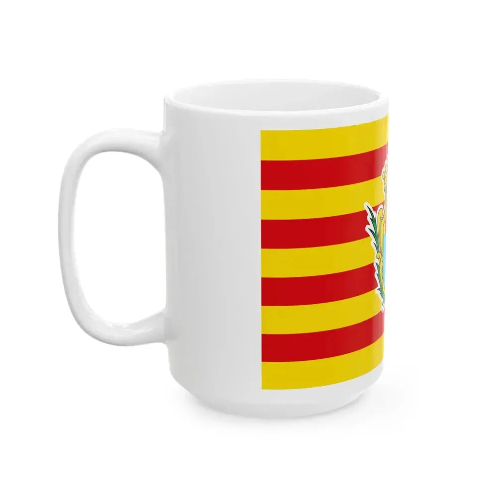Flag of Alghero Italy - White Coffee Mug - Go Mug Yourself