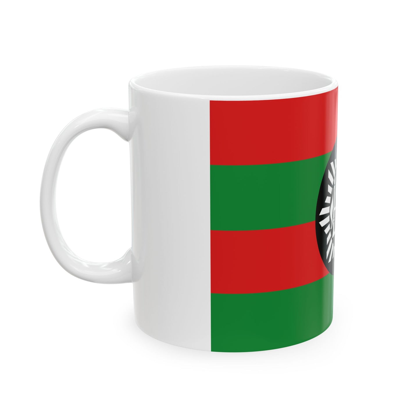 Flag of Ali Ahmad Khans rebellion against Habibullah Kalakani defaked svg-version (Afghanistan) White Coffee Mug-Go Mug Yourself