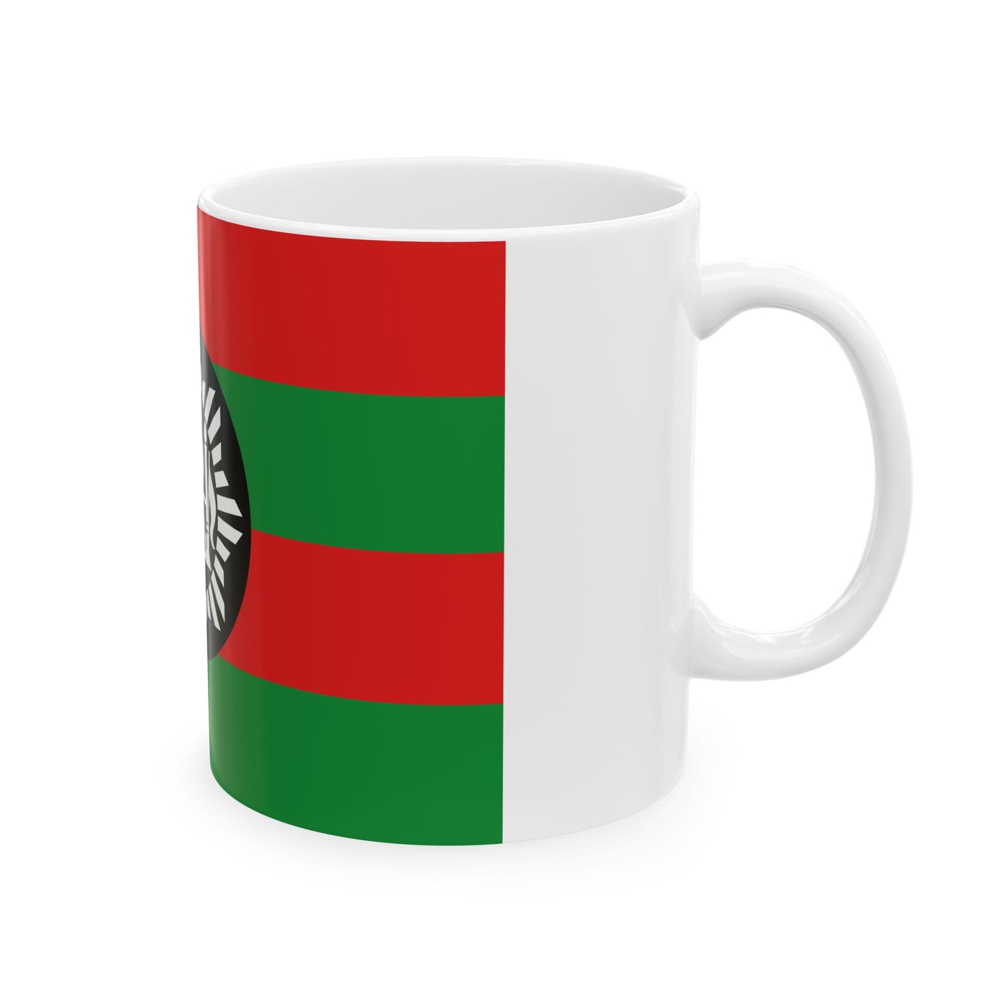 Flag of Ali Ahmad Khans rebellion against Habibullah Kalakani defaked svg-version (Afghanistan) White Coffee Mug-Go Mug Yourself