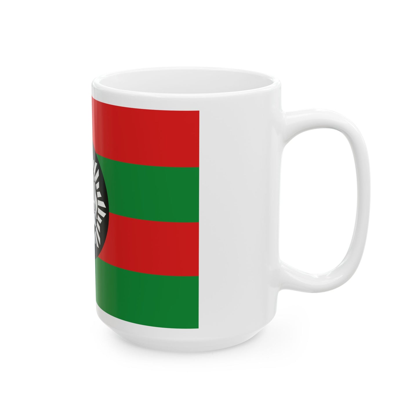 Flag of Ali Ahmad Khans rebellion against Habibullah Kalakani defaked svg-version (Afghanistan) White Coffee Mug-Go Mug Yourself