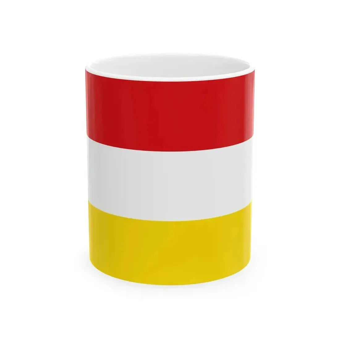Flag of Alken (Belgium) White Coffee Mug 11oz - Go Mug Yourself