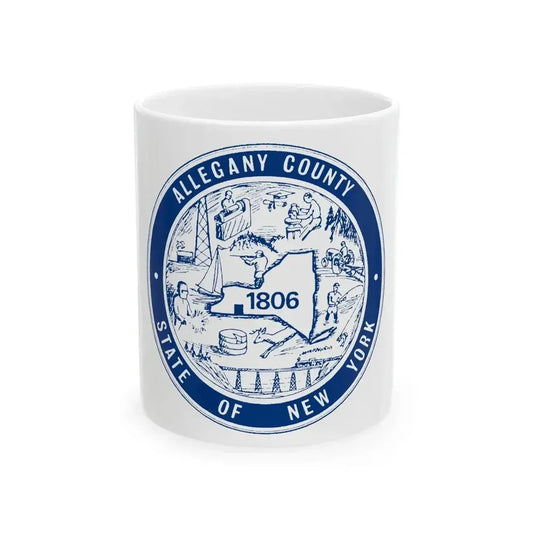 Flag of Allegany County New York (United States) White Coffee Mug 11oz - Go Mug Yourself
