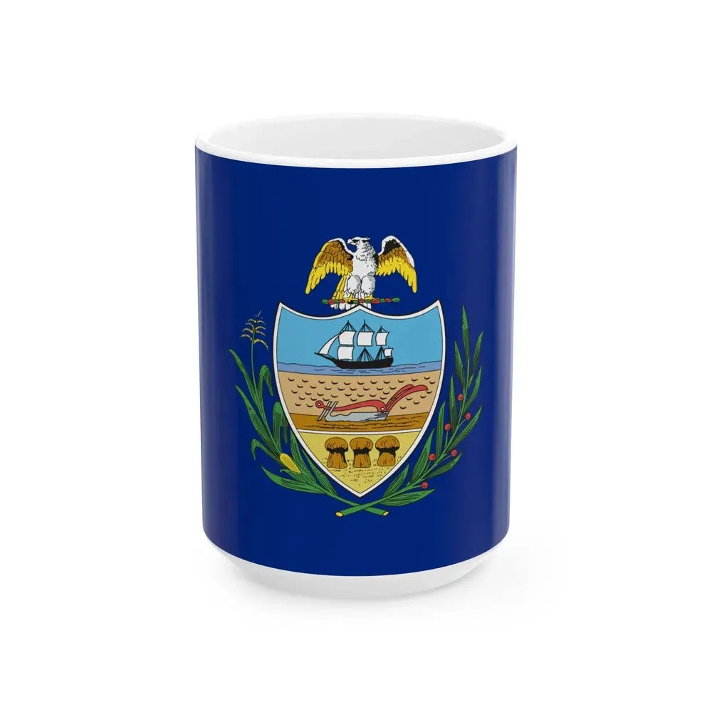 Flag of Allegheny County Pennsylvania (United States) White Coffee Mug 15oz - Go Mug Yourself
