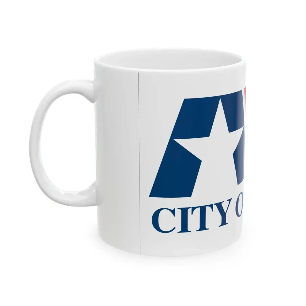 Flag of Allen Texas (United States) White Coffee Mug - Go Mug Yourself