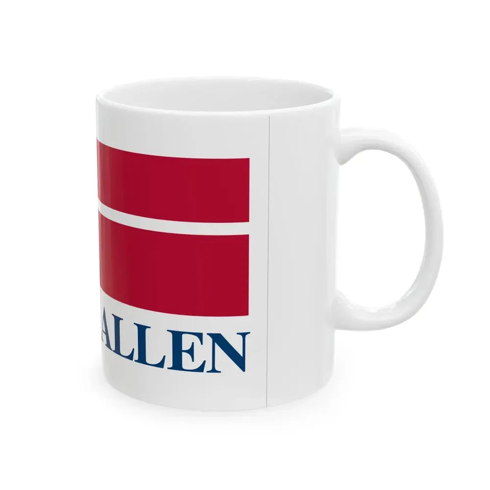 Flag of Allen Texas (United States) White Coffee Mug - Go Mug Yourself