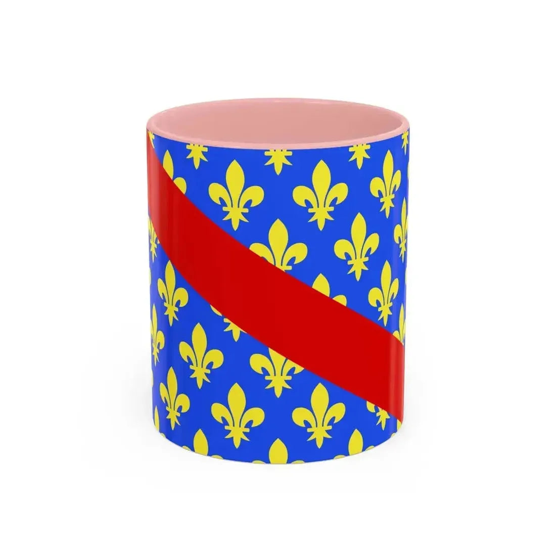 Flag of Allier France 2 - Accent Coffee Mug 11oz Pink - Go Mug Yourself