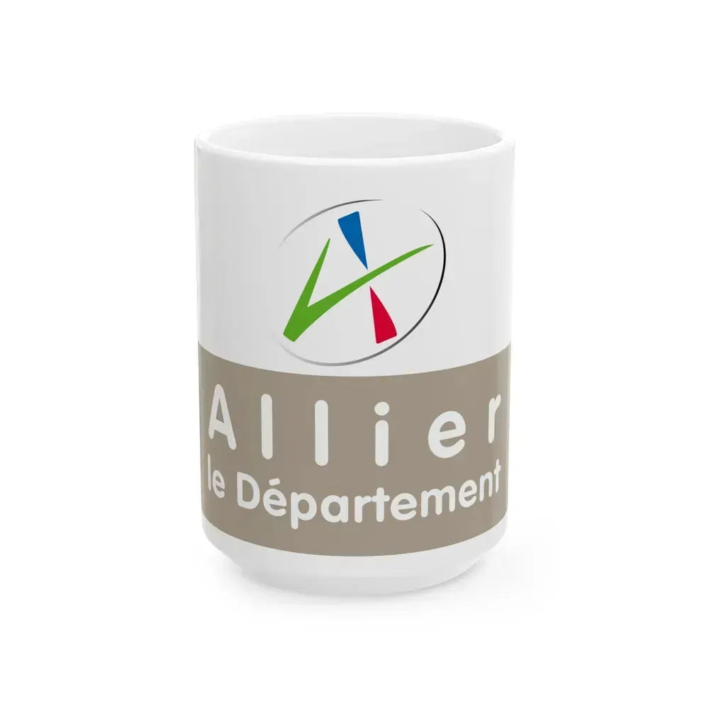 Flag of Allier France - White Coffee Mug 15oz - Go Mug Yourself
