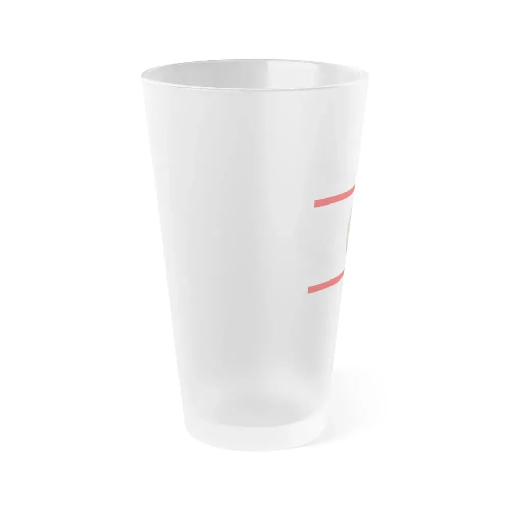 Flag of Almaty Kazakhstan - Frosted Pint Glass 16oz - Go Mug Yourself