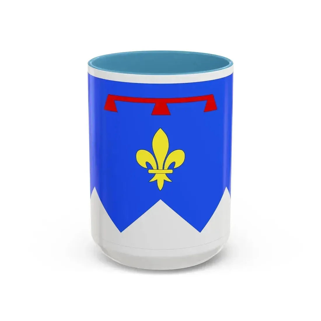 Flag of Alpes de Haute Provence France 2 - Accent Coffee Mug 15oz Light Blue - Go Mug Yourself