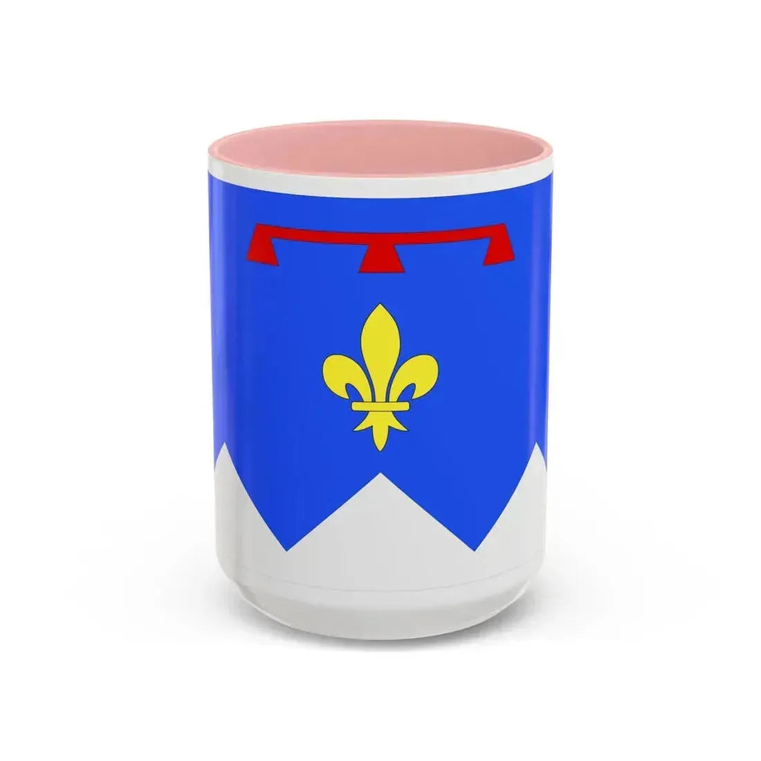 Flag of Alpes de Haute Provence France 2 - Accent Coffee Mug 15oz Pink - Go Mug Yourself
