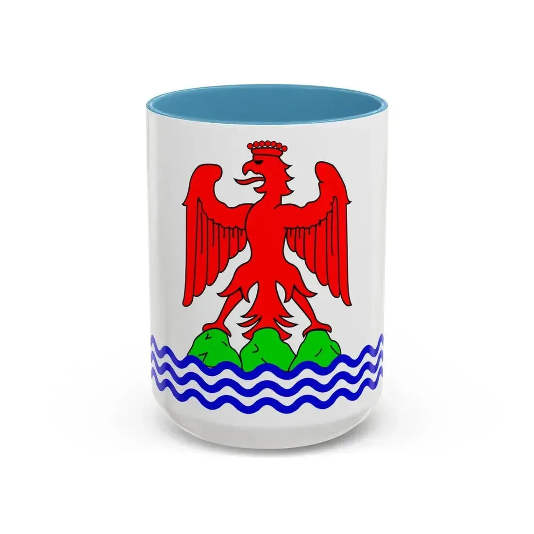 Flag of Alpes Maritimes France 2 - Accent Coffee Mug 15oz Light Blue - Go Mug Yourself