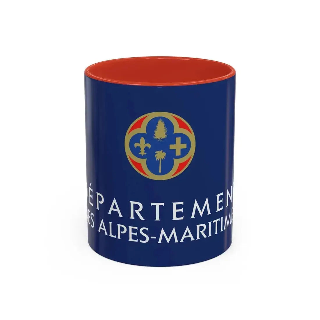 Flag of Alpes Maritimes France - Accent Coffee Mug 11oz Red - Go Mug Yourself