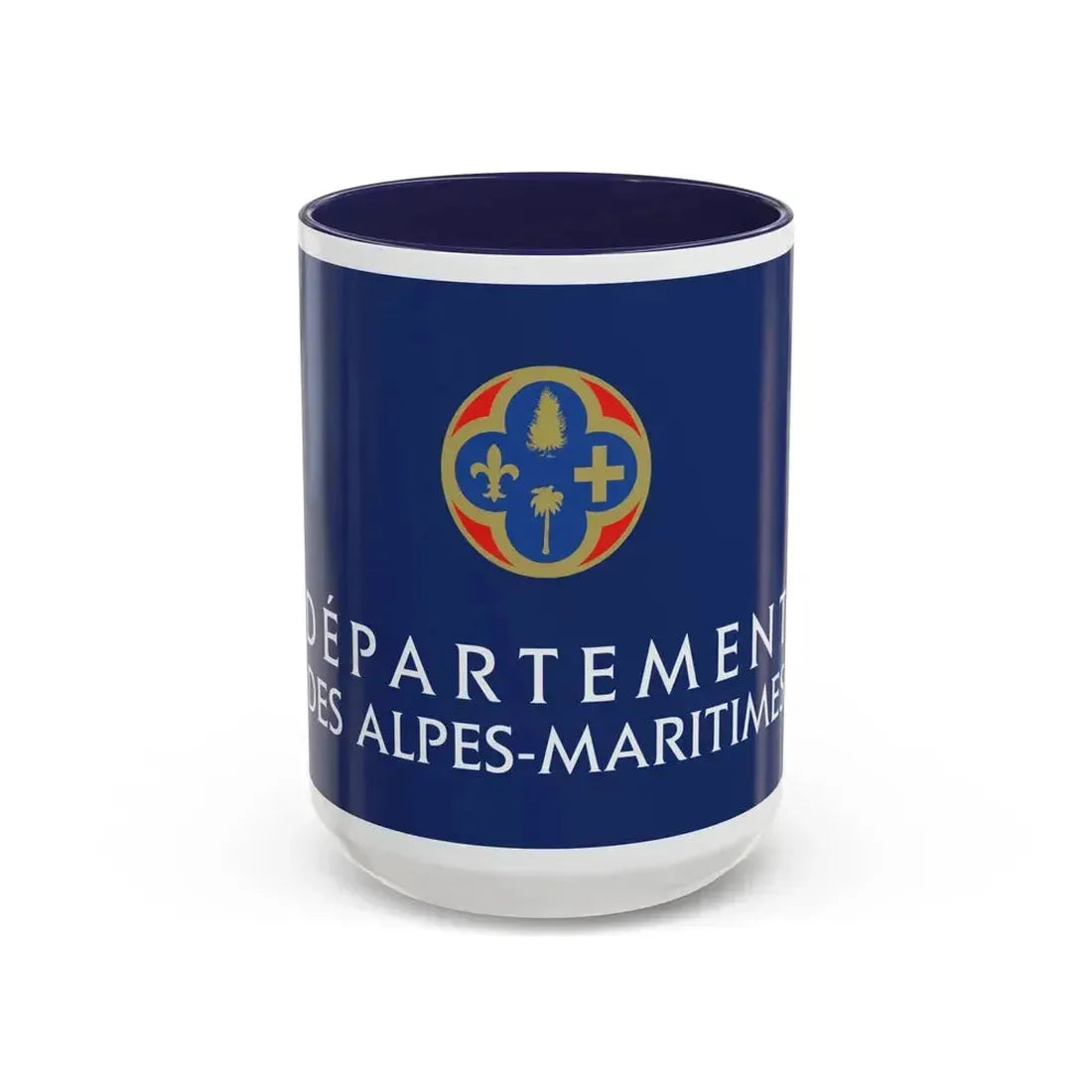 Flag of Alpes Maritimes France - Accent Coffee Mug 15oz Navy - Go Mug Yourself