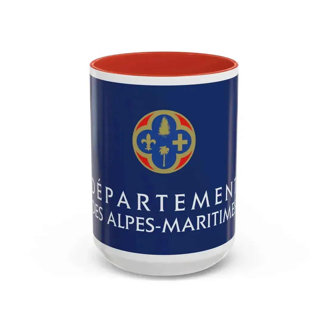Flag of Alpes Maritimes France - Accent Coffee Mug 15oz Red - Go Mug Yourself