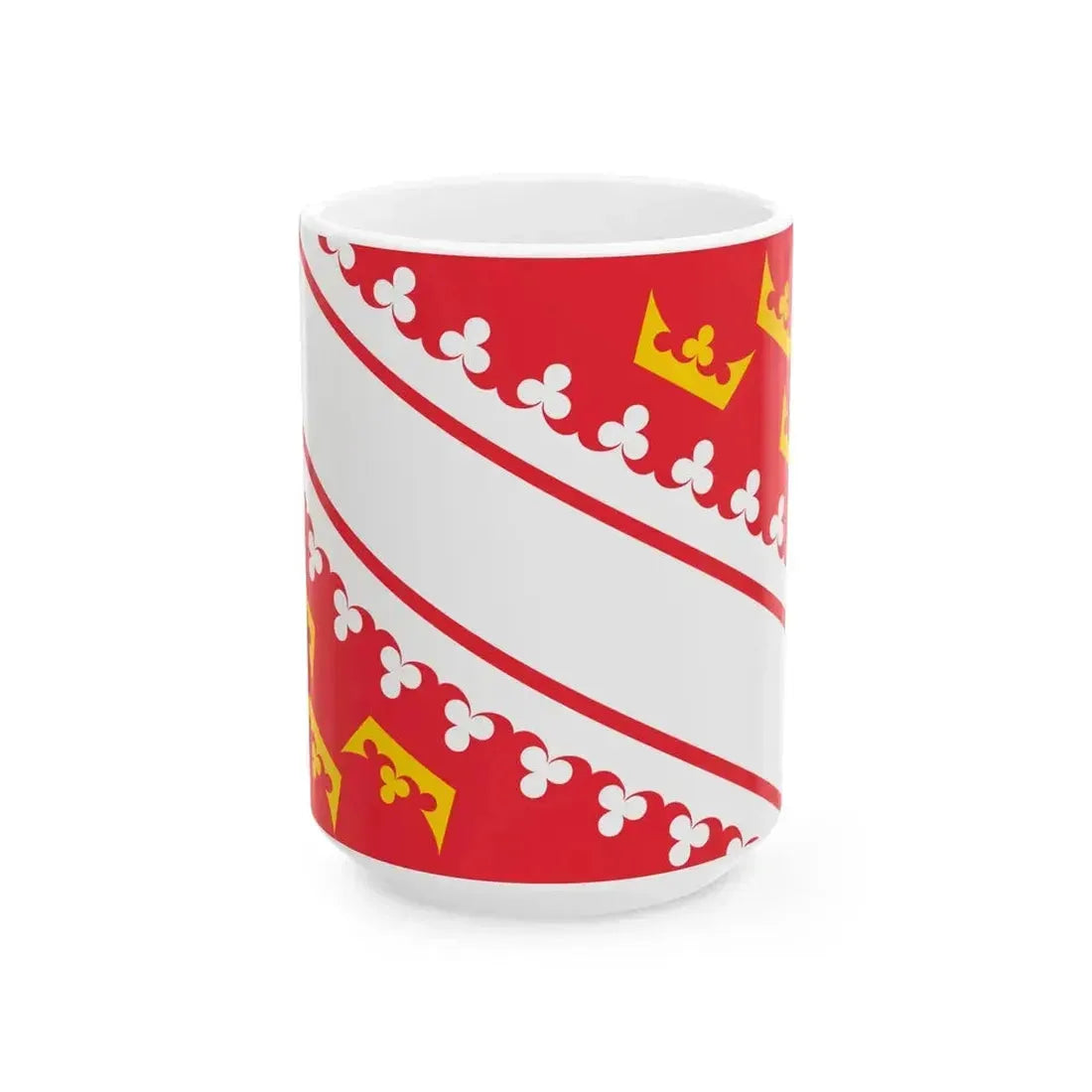 Flag of Alsace (Belgium) White Coffee Mug 15oz - Go Mug Yourself