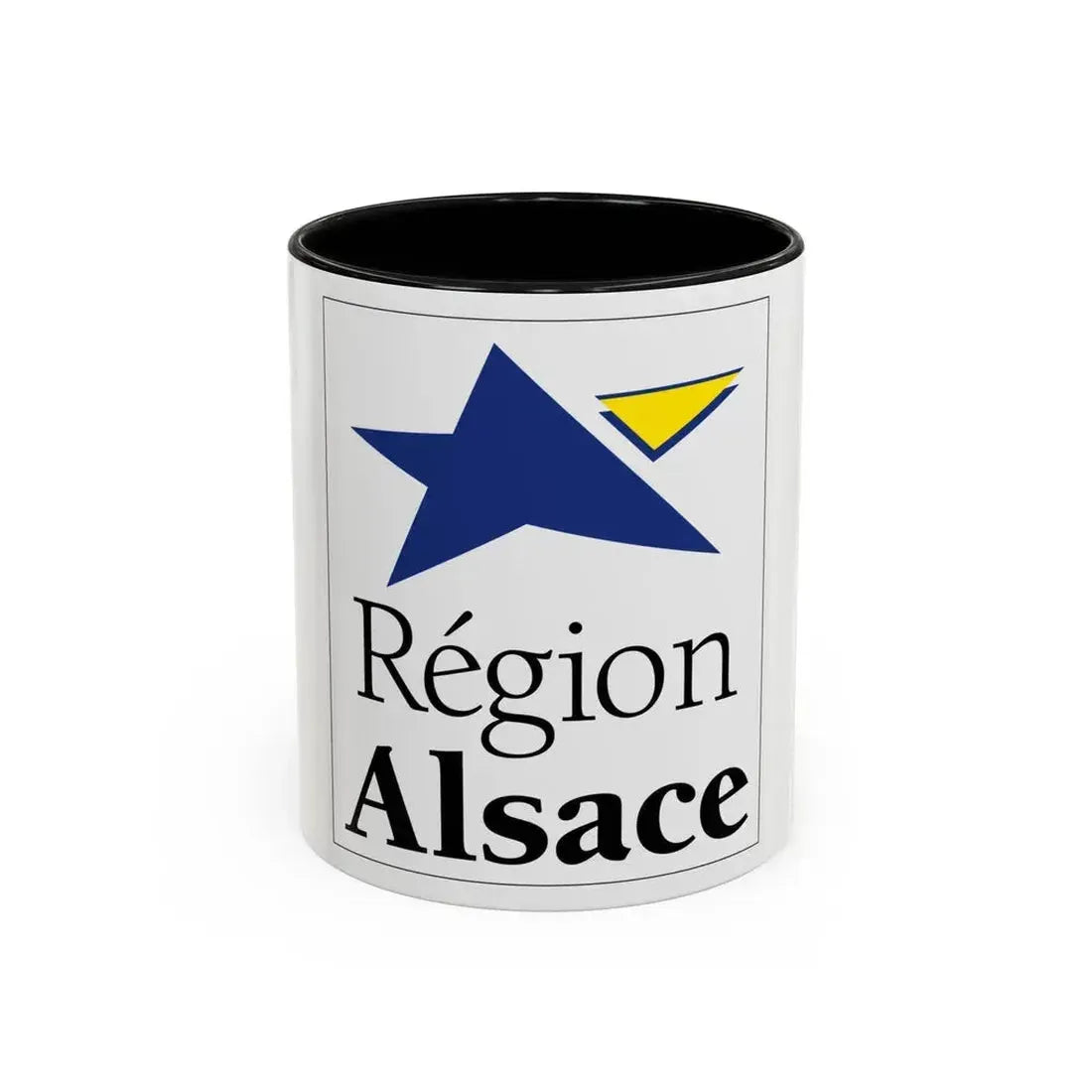 Flag of Alsace France 2 - Accent Coffee Mug 11oz Black - Go Mug Yourself