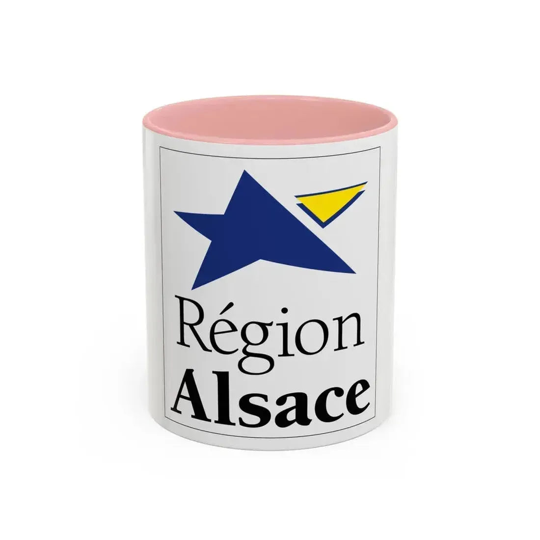 Flag of Alsace France 2 - Accent Coffee Mug 11oz Pink - Go Mug Yourself