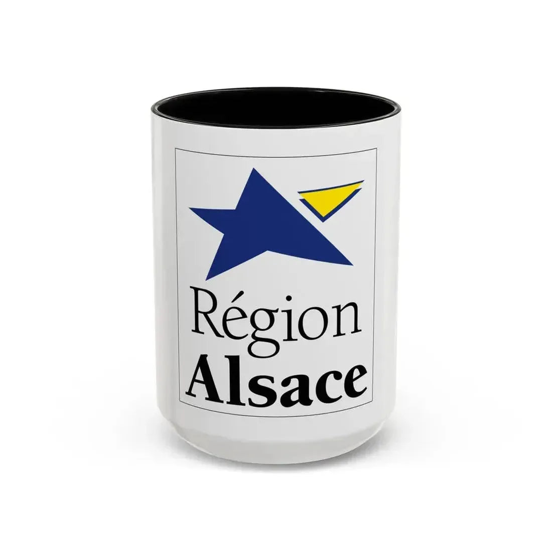 Flag of Alsace France 2 - Accent Coffee Mug 15oz Black - Go Mug Yourself