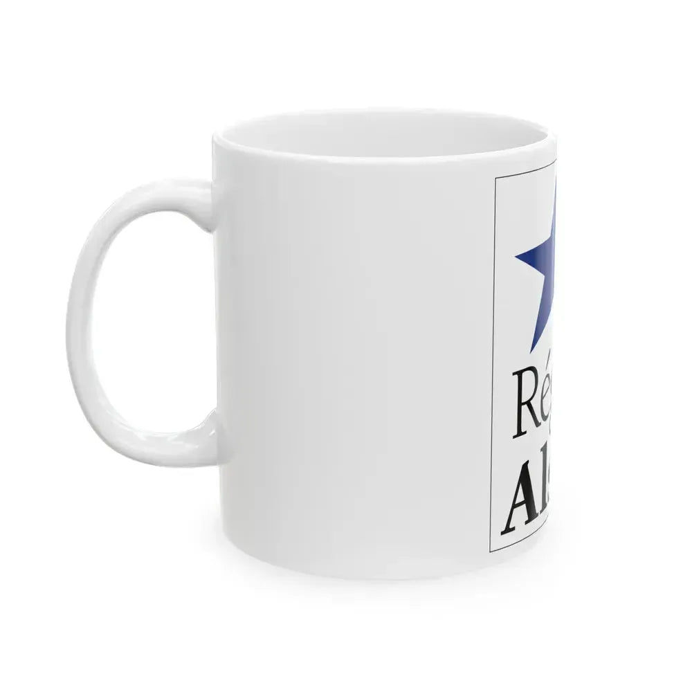 Flag of Alsace France 2 - White Coffee Mug - Go Mug Yourself