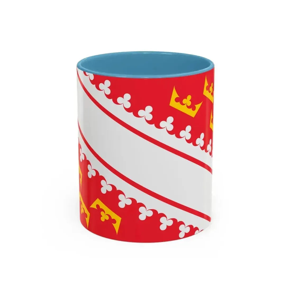 Flag of Alsace France - Accent Coffee Mug 11oz Light Blue - Go Mug Yourself
