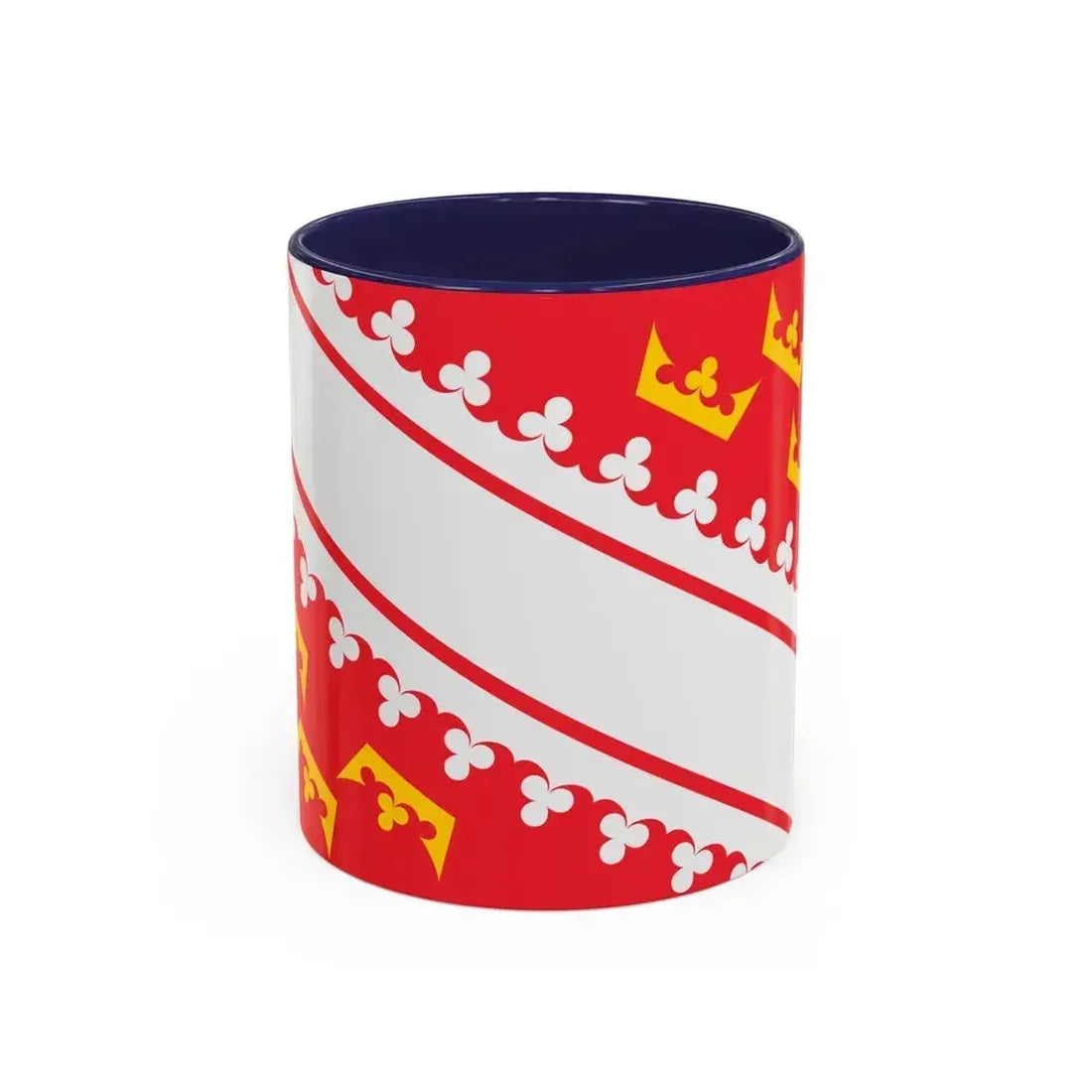 Flag of Alsace France - Accent Coffee Mug 11oz Navy - Go Mug Yourself