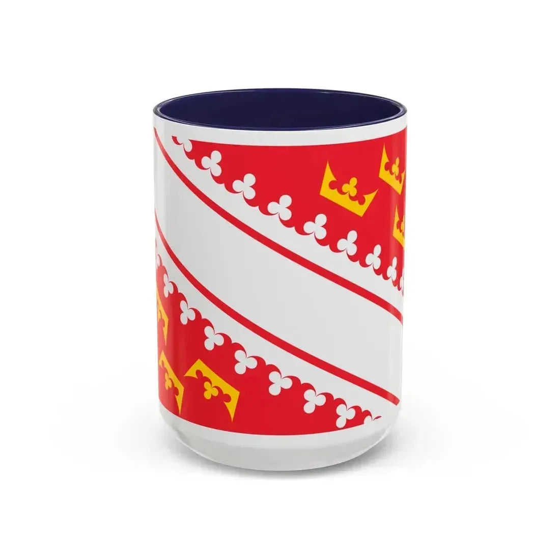 Flag of Alsace France - Accent Coffee Mug 15oz Navy - Go Mug Yourself