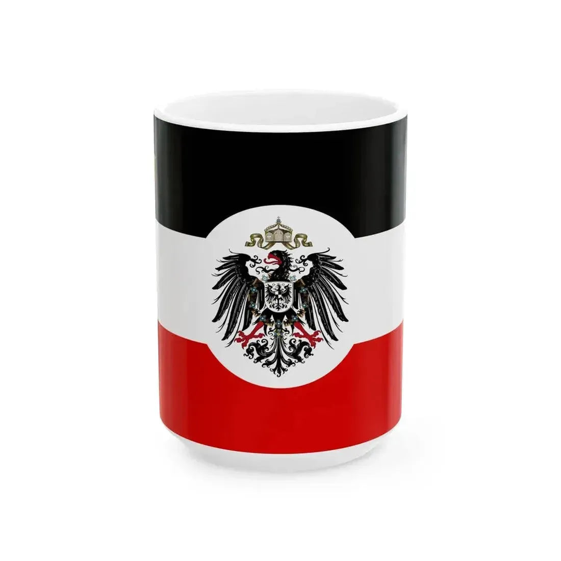 Flag of Alsace-Lorraine 1891-1918 (Germany) White Coffee Mug 15oz - Go Mug Yourself