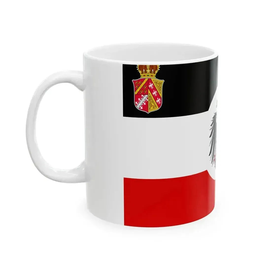 Flag of Alsace-Lorraine 1891-1918 (Germany) White Coffee Mug - Go Mug Yourself