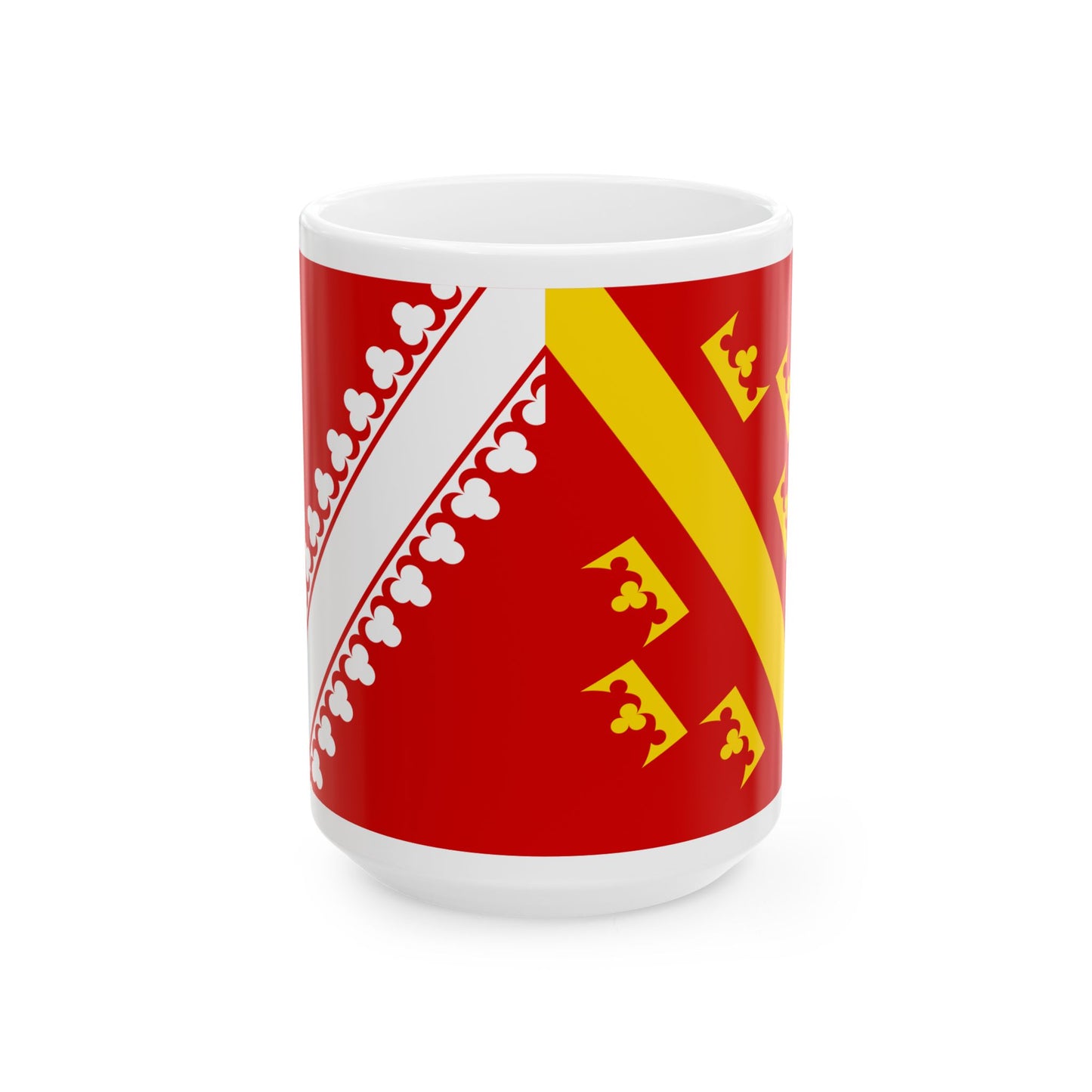 Flag of Alsace old (Belgium) White Coffee Mug-15oz-Go Mug Yourself