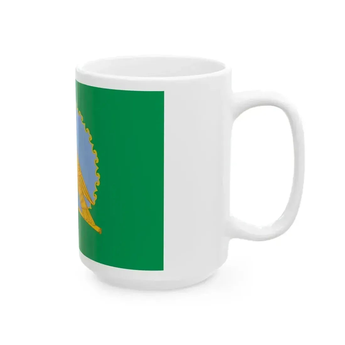 Flag of Alsheevsky rayon (Russia) White Coffee Mug - Go Mug Yourself