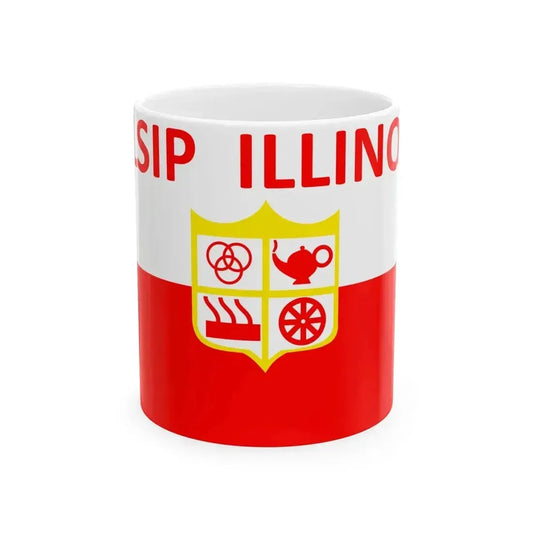 Flag of Alsip Illinois (United States) White Coffee Mug 11oz - Go Mug Yourself
