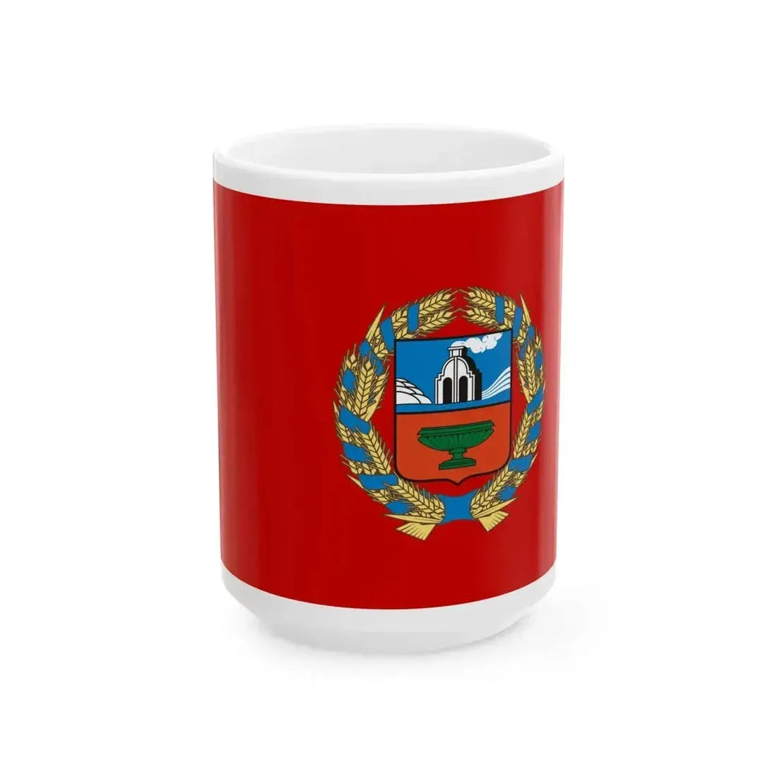 Flag of Altai Krai (Russia) White Coffee Mug 15oz - Go Mug Yourself