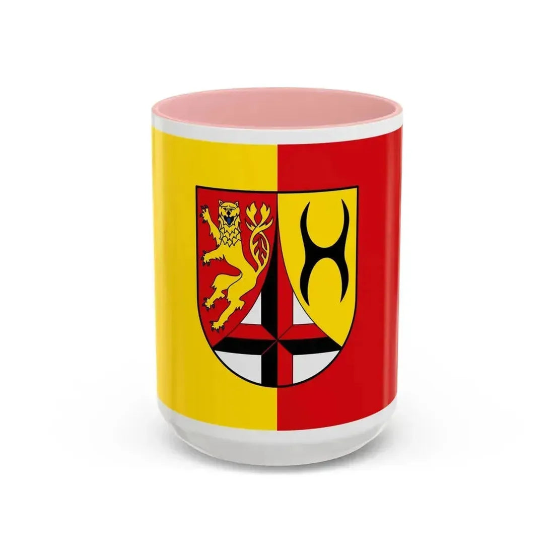 Flag of Altenkirchen Germany - Accent Coffee Mug 15oz Pink - Go Mug Yourself