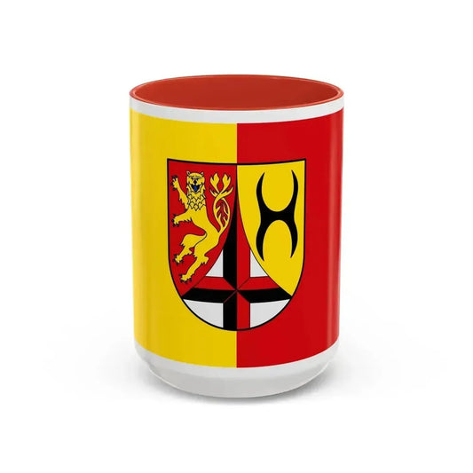 Flag of Altenkirchen Germany - Accent Coffee Mug 15oz Red - Go Mug Yourself