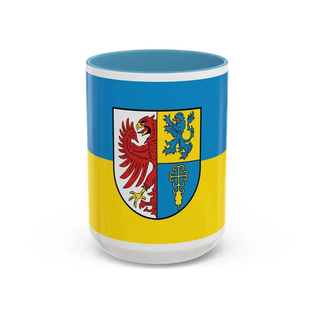 Flag of Altmarkkreis Salzwedel Germany - Accent Coffee Mug 15oz Light Blue - Go Mug Yourself