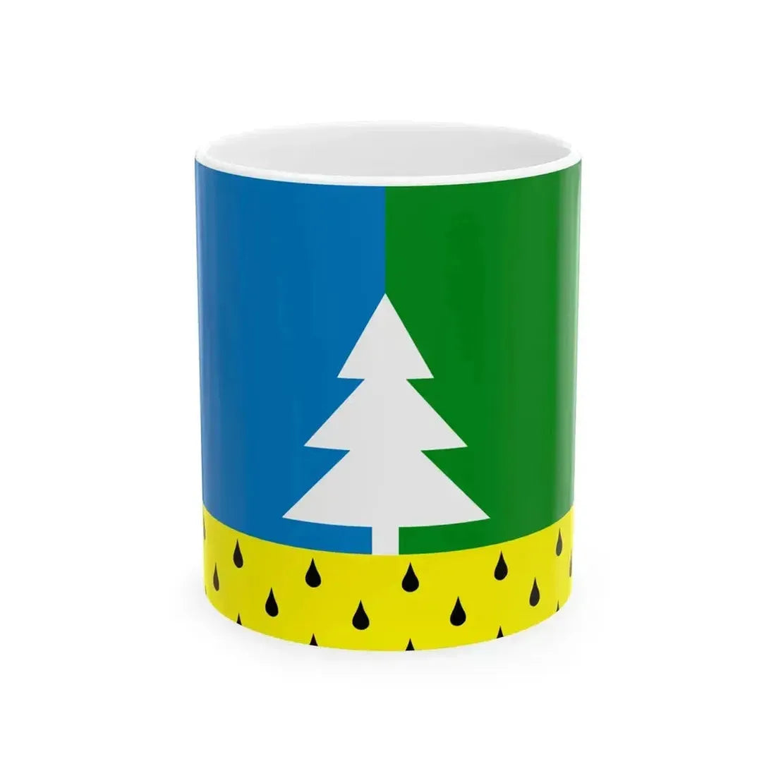Flag of Alyabevsky Yugra (Russia) White Coffee Mug 11oz - Go Mug Yourself