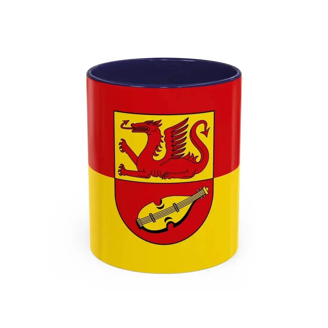 Flag of Alzey Worms Germany - Accent Coffee Mug 11oz Navy - Go Mug Yourself