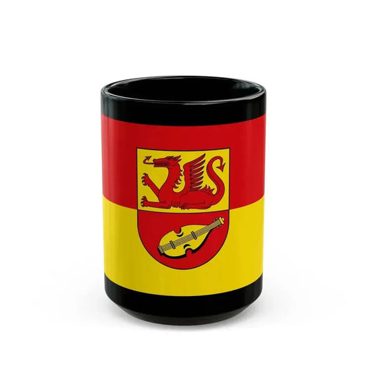 Flag of Alzey Worms Germany - Black Coffee Mug 15oz - Go Mug Yourself