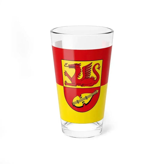 Flag of Alzey Worms Germany - Pint Glass 16oz 16oz - Go Mug Yourself