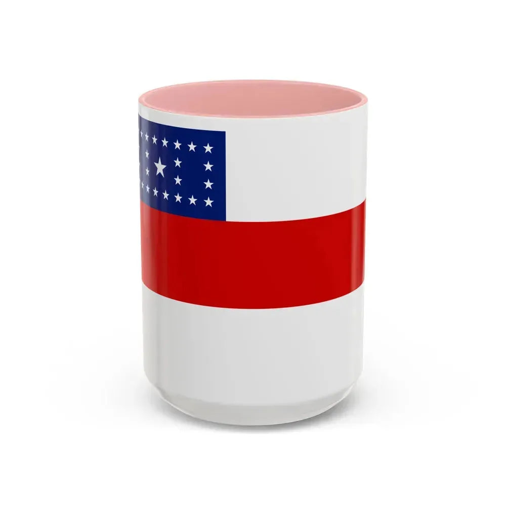 Flag of Amazonas Brazil - Accent Coffee Mug 15oz Pink - Go Mug Yourself