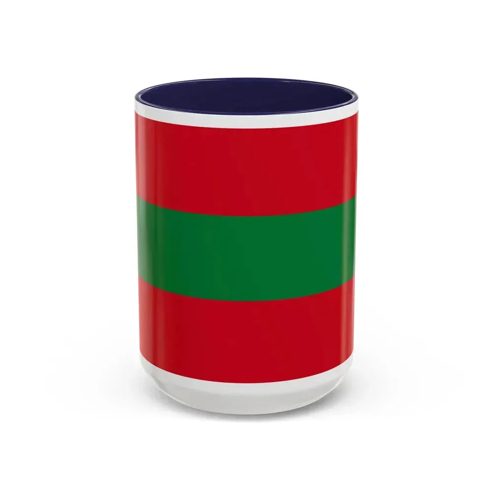 Flag of Ambato Ecuador - Accent Coffee Mug 15oz Navy - Go Mug Yourself