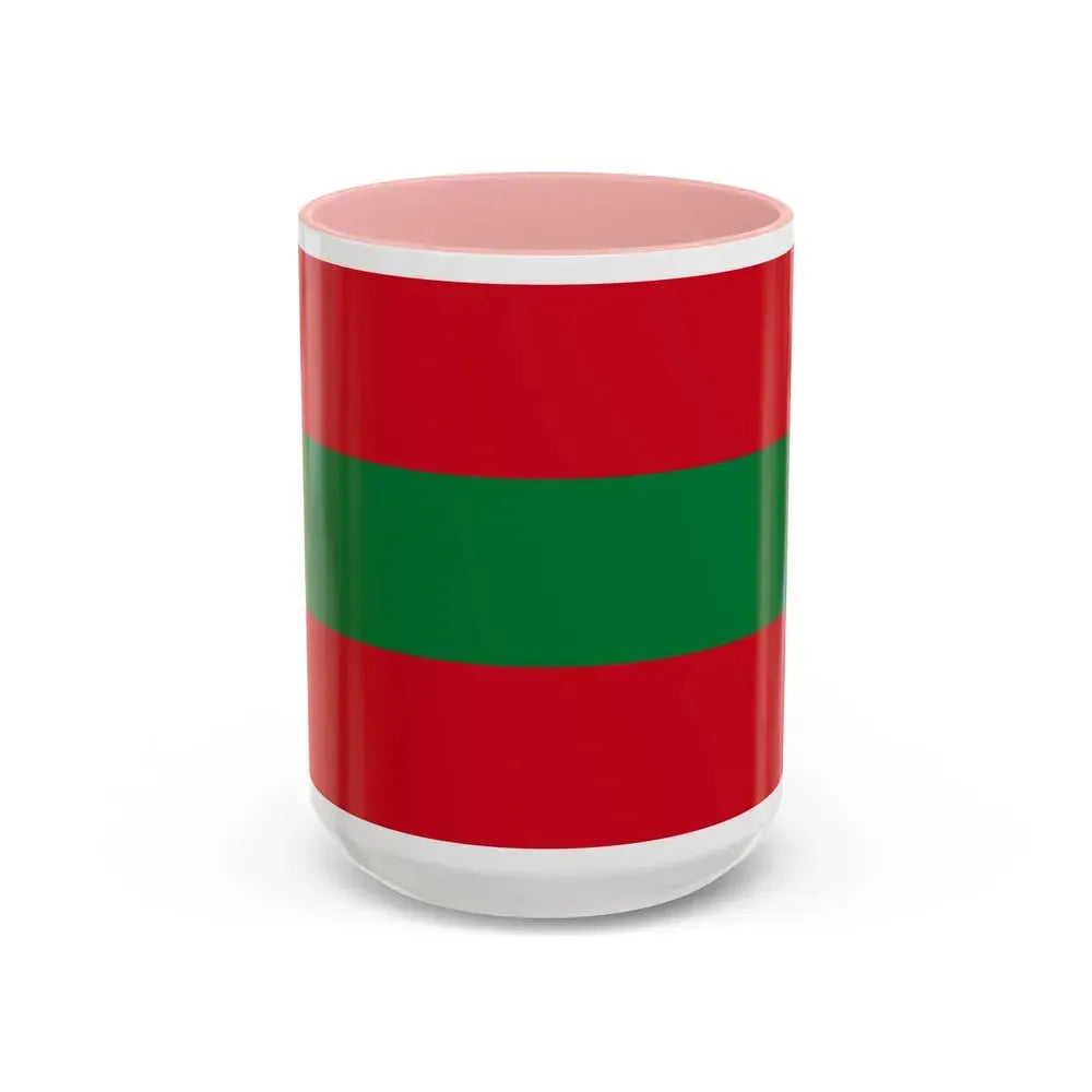 Flag of Ambato Ecuador - Accent Coffee Mug 15oz Pink - Go Mug Yourself