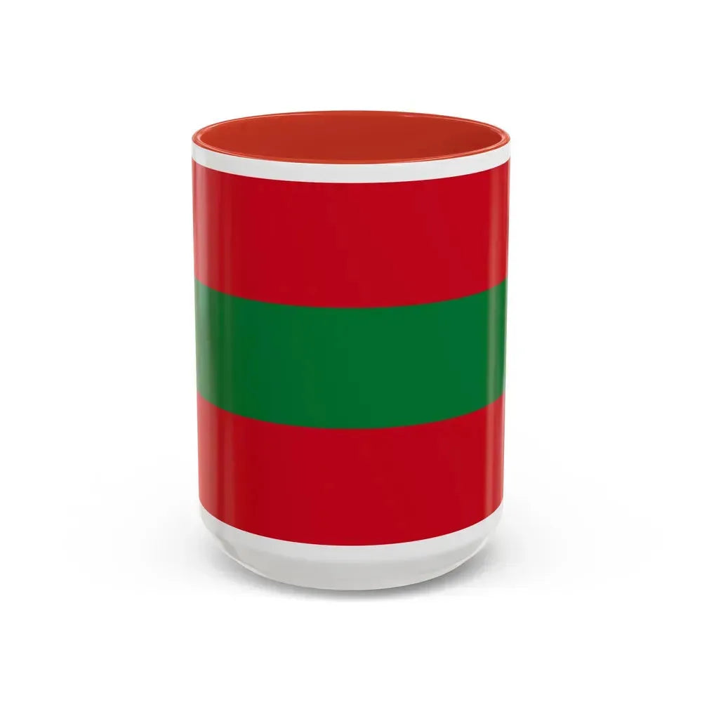 Flag of Ambato Ecuador - Accent Coffee Mug 15oz Red - Go Mug Yourself