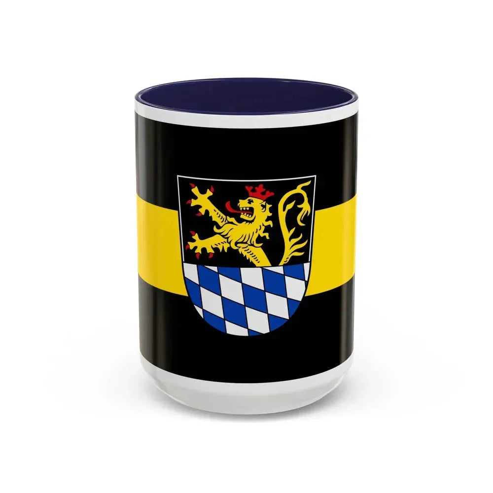 Flag of Amberg Germany - Accent Coffee Mug 15oz Navy - Go Mug Yourself