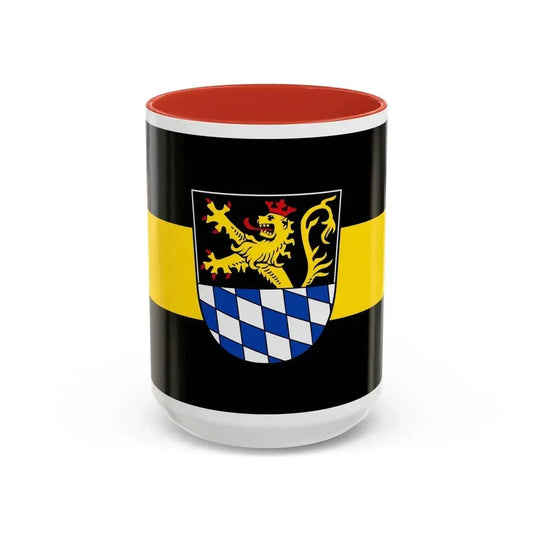 Flag of Amberg Germany - Accent Coffee Mug 15oz Red - Go Mug Yourself