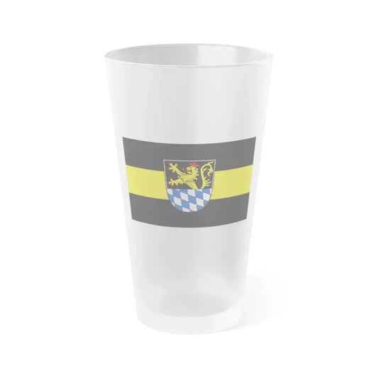 Flag of Amberg Germany - Frosted Pint Glass 16oz 16oz Frosted - Go Mug Yourself