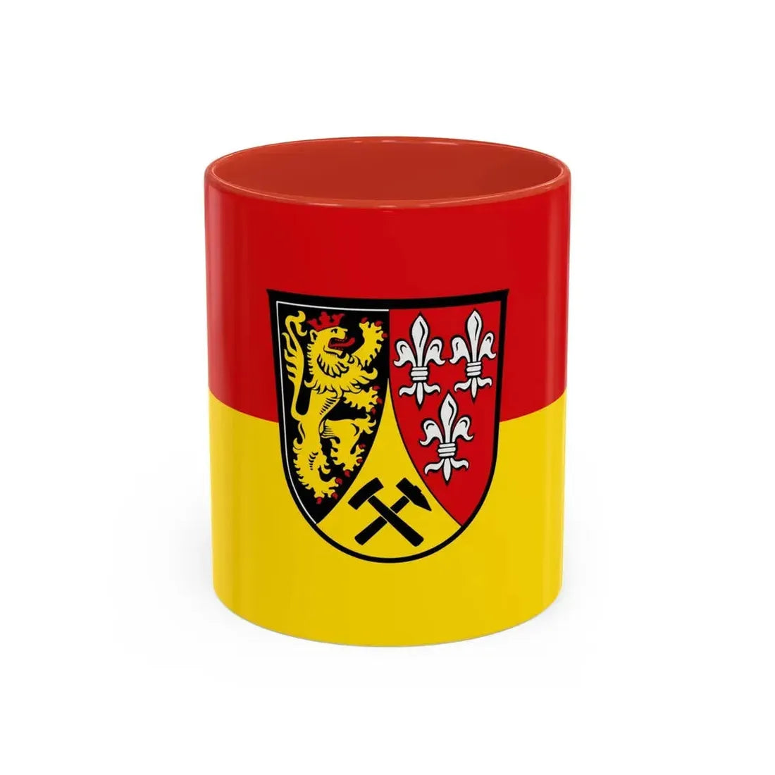 Flag of Amberg Sulzbach Germany - Accent Coffee Mug 11oz Red - Go Mug Yourself